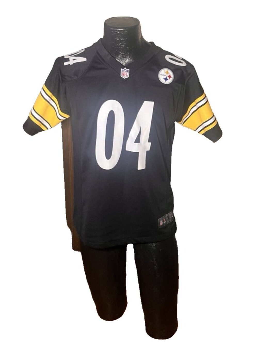 Nike Pittsburgh Steelers Custom Jersey Morretti 04 Mens/Youth L 14-16 Black On F